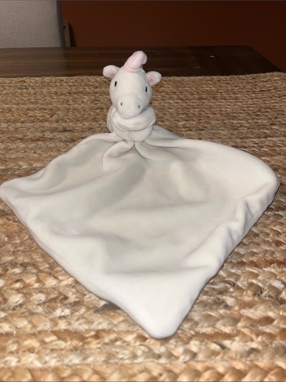 Jellycat Cream and Light Pink Unicorn baby plush small